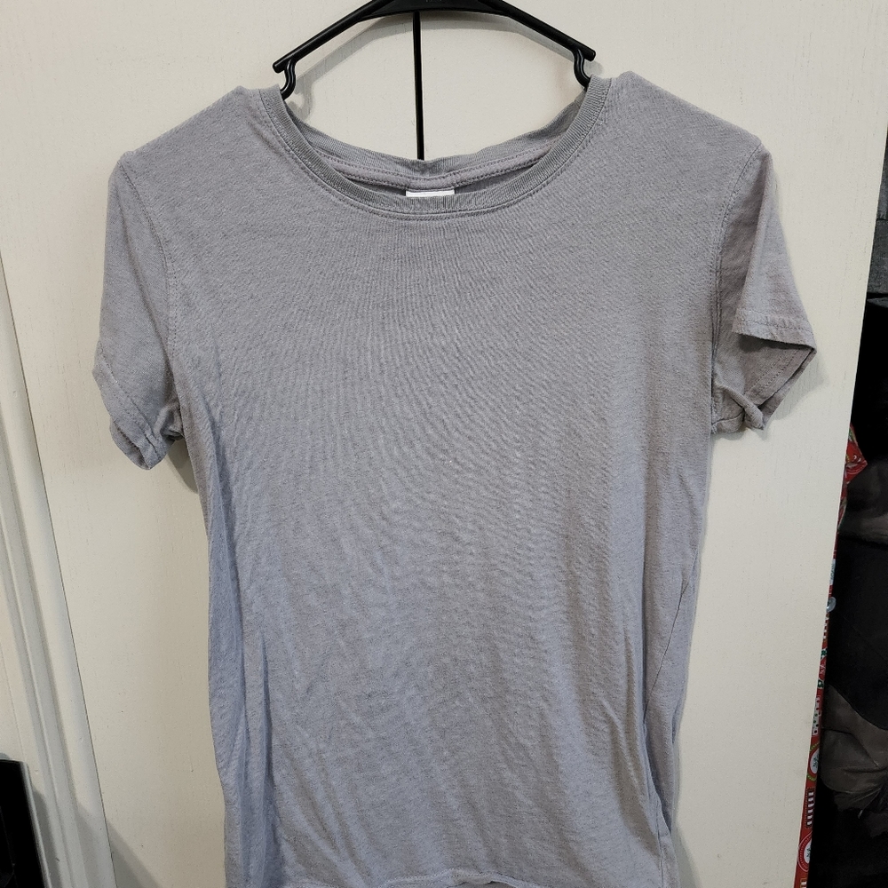 Glitter light gray tee-Size L